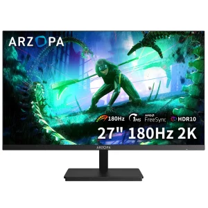 ARZOPA M1RC 27" QHD Fast IPS Gaming Monitor | 180Hz & 1ms G-SYNC Ready