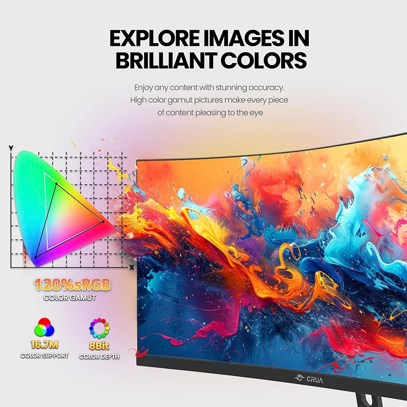 CRUA 30" Ultra-Wide Curved Gaming Monitor | 1500R Immersive Display - Image 5